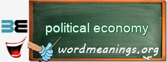 WordMeaning blackboard for political economy